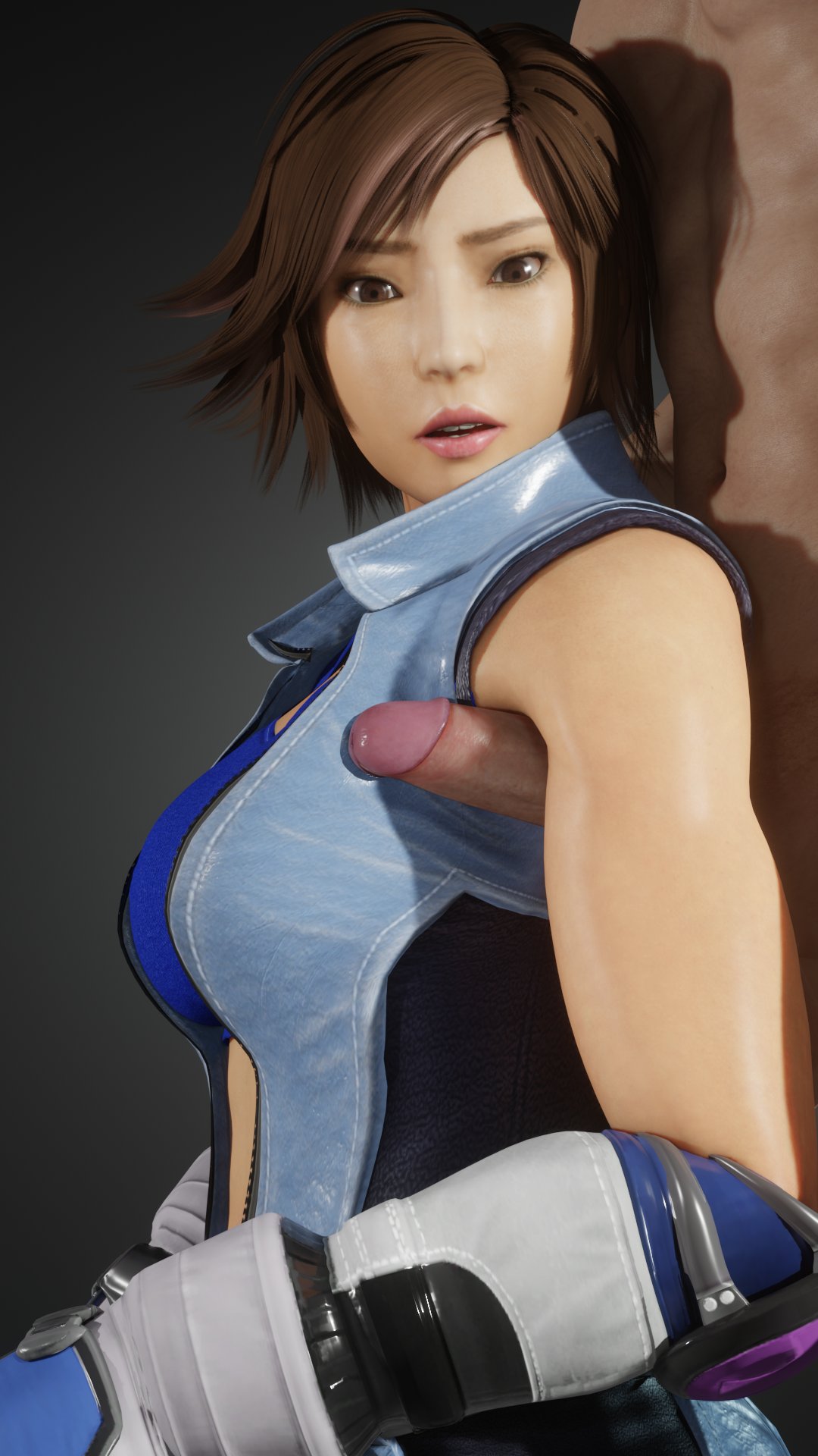 1boy 1boy1girl 3d armpit armpit_fetish armpit_sex armpits caploid cfnm erection female fetish kazama_asuka naked penis standing sweat sweating tekken