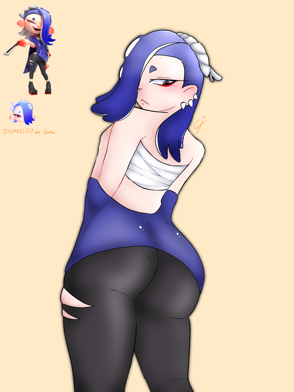 1girls clothed_female female_only fully_clothed itsmecj317 shiver_(splatoon) solo solo_female splatoon taboo tagme thick