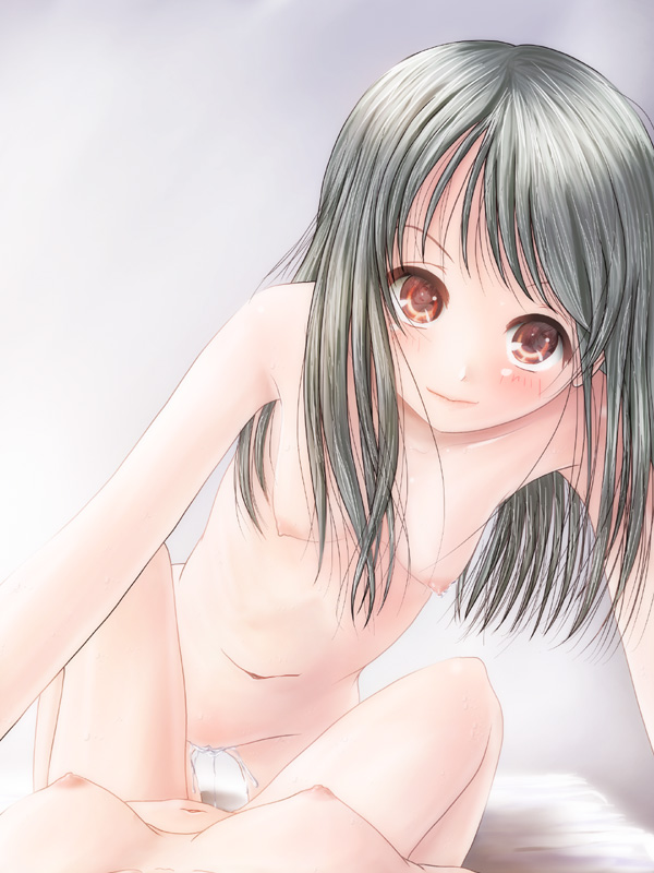 2girls after_sex blush breasts face female female_pov green_hair lips multiple_girls nipples nude original phazer pov pussy_juice red_eyes silver_hair smile wet yuri