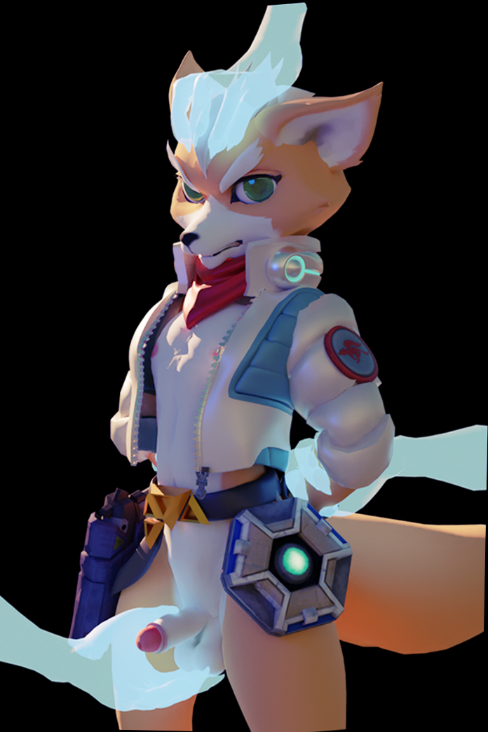 anthro canid canine dragoon343 forced fox fox_mccloud genitals girly humanoid_genitalia male mammal nintendo penis star_fox video_games