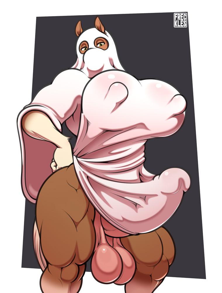 1futa 2022 anthro artist_name balls big_balls big_breasts big_penis breasts clothed clothing digital_media_(artwork) equid equine erection erection_under_clothing freckles_(artist) futanari genitals gynomorph horse intersex juniper_(freckles) mammal muscular_thighs nipple_outline penis solo