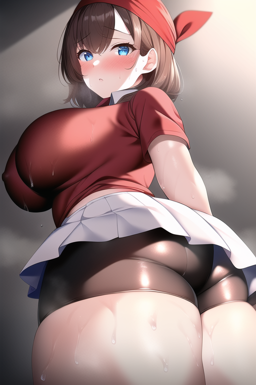 1girls, ai generated, ass, bandana, big ass, big butt, blue eyes, breasts, brown hair, clothed, clothed female, female, game freak, hips, huge ass, huge breasts, huge butt, light skin, light-skinned female, long hair, may (pokemon), nai diffusion, nintendo, pokemon, pokemon rse, slim waist, stable diffusion, thick thighs, thighs, wide hips