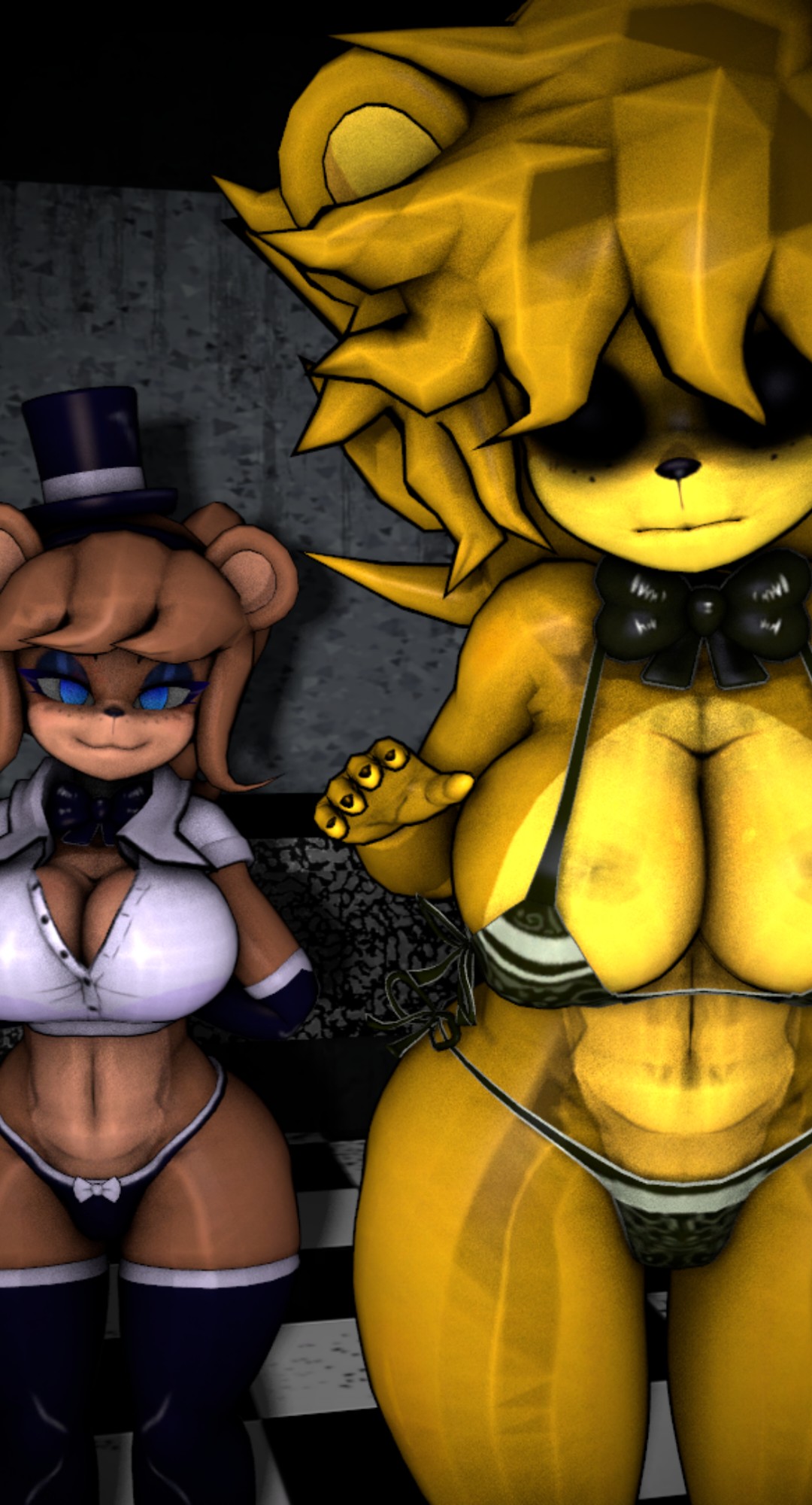 3d cally3d clazzey cryptiacurves fazclaire's_nightclub five_nights_at_freddy's fnaf freddy_(fnaf) fredina's_nightclub fredina_(cally3d) frenni_(cryptia) frenni_fazclaire golden_freddy golden_freddy_(fnaf) golden_fredina_(cally3d) scottgames type_0