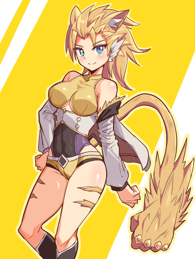 animal_ears blue_eyes breasts cougar1404 tagme thighs