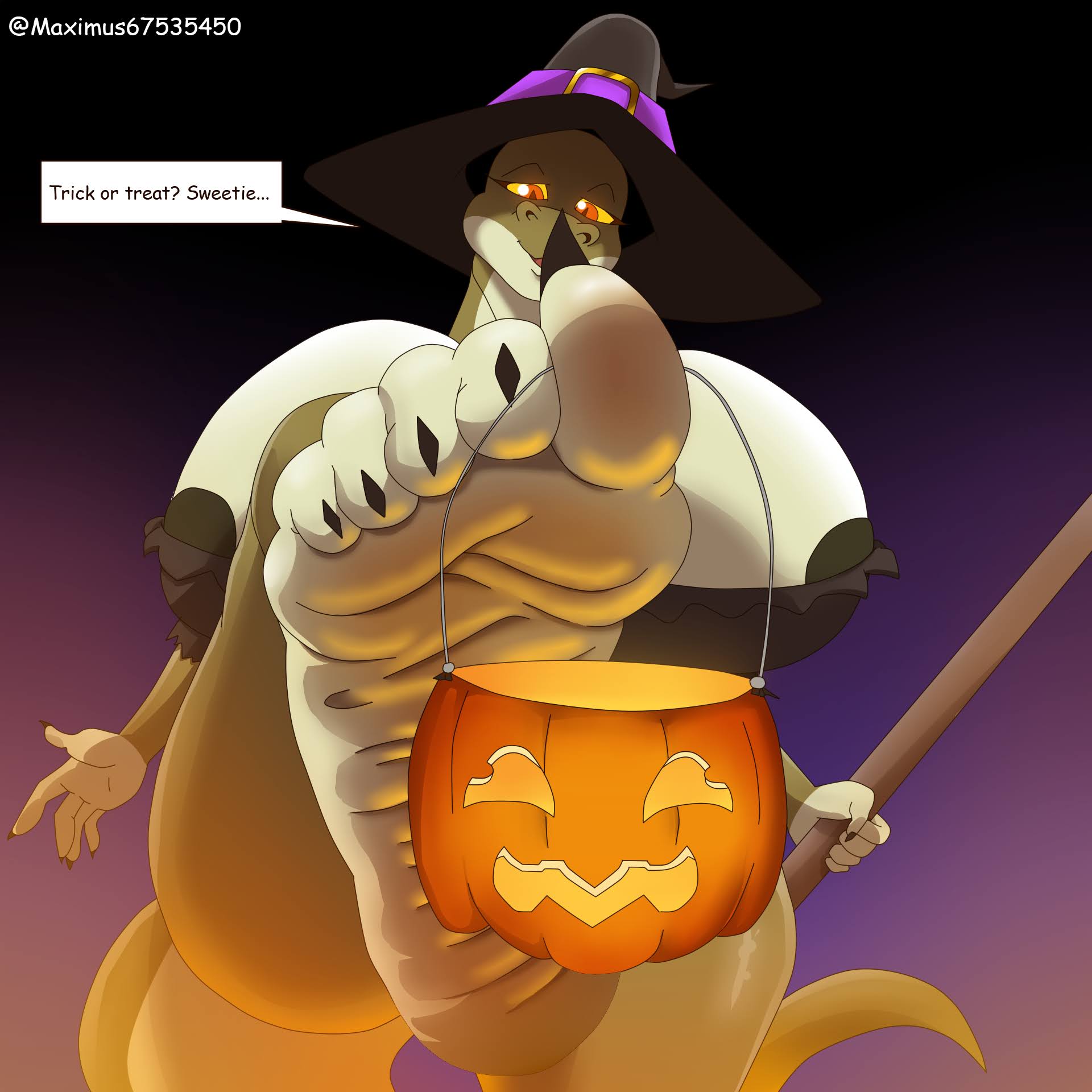 1girls, anthro, ass, big ass, big breasts, big feet, breasts, feet, female, foot fetish, foot focus, halloween, margret stalizburg, maximus21, milf, pumpkin, solo, solo female, solo focus, tagme, zp92