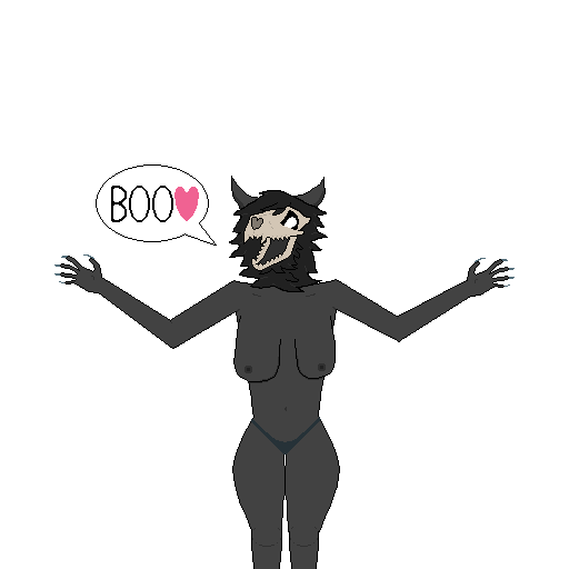 1girls anthro big_breasts bone breasts canine_skull claws clothing digital_media_(artwork) female fur furry nipples open_arms pixel_(artwork) scp-1471 scp_foundation shitsubo skull skull_head solo thick_thighs thong transparent_background underwear