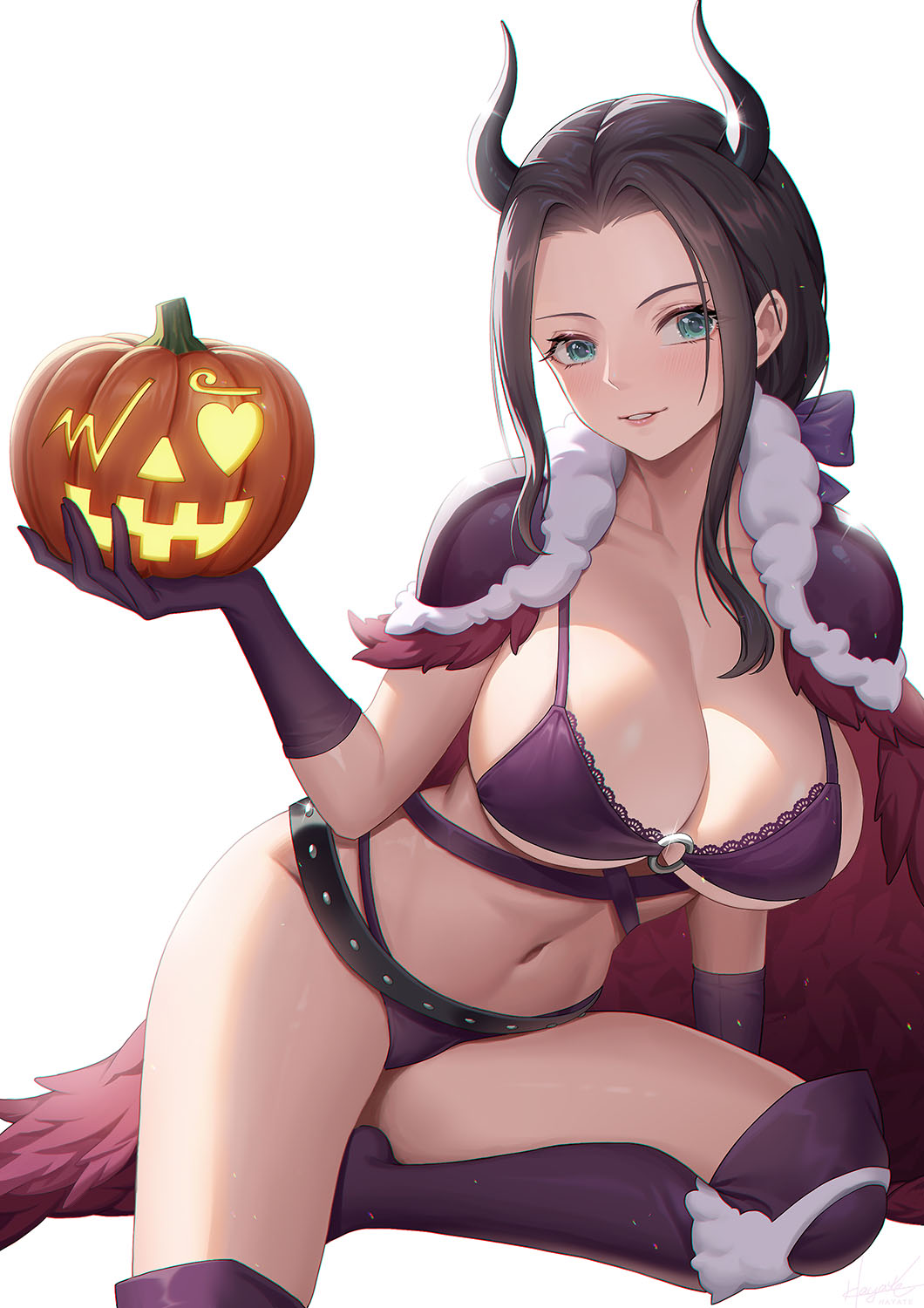 1girls, beast pirates (cosplay), big breasts, black hair, black-haired female, breasts, bulging breasts, curvaceous, curvy female, curvy figure, female, female only, halloween, highres, leaf98k, looking at viewer, nico robin, one piece, tagme, voluptuous female
