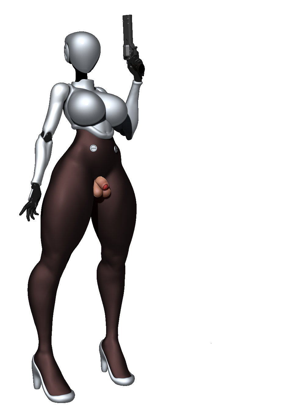 1futa 3d baatt3ry balls big_breasts big_thighs breasts busty dark_skin dickgirl futa_only futanari gun haydee haydee_(game) heels huge_thighs large_thighs penis small_penis solo solo_futa testicles thick_thighs thighs weapon