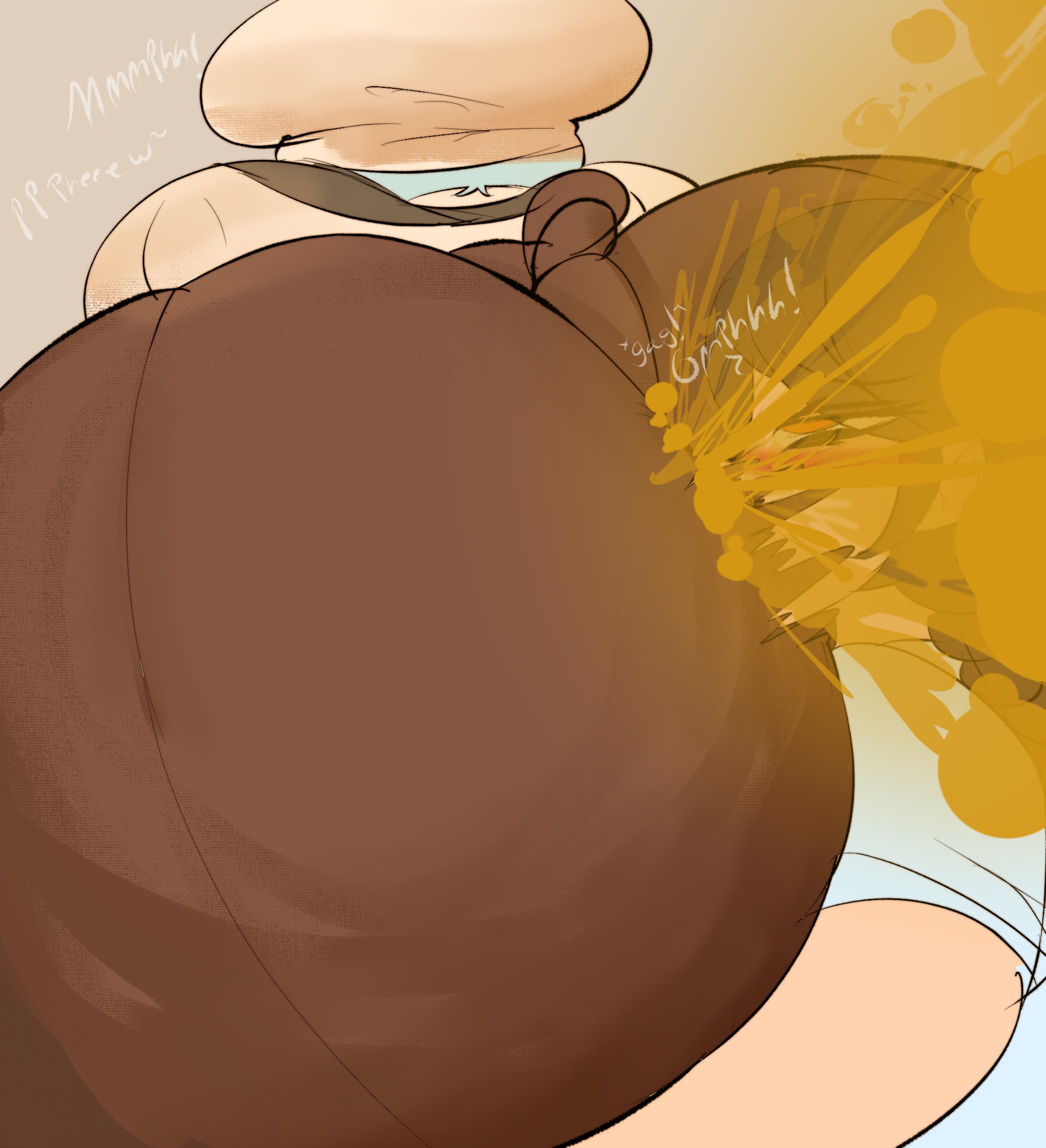 2girls, ass, ass sniffing, big ass, big butt, blush, brown hair, english text, face in ass, fart, fart cloud, fart fetish, fart sniffing, farting, farting in face, female, game freak, hat, juliana (pokemon), katy (pokemon), melissaalli, multiple females, multiple girls, nintendo, pokemon, pokemon (game), pokemon sv, rear view, sniffing, sniffing ass, teal hair, text, yuri