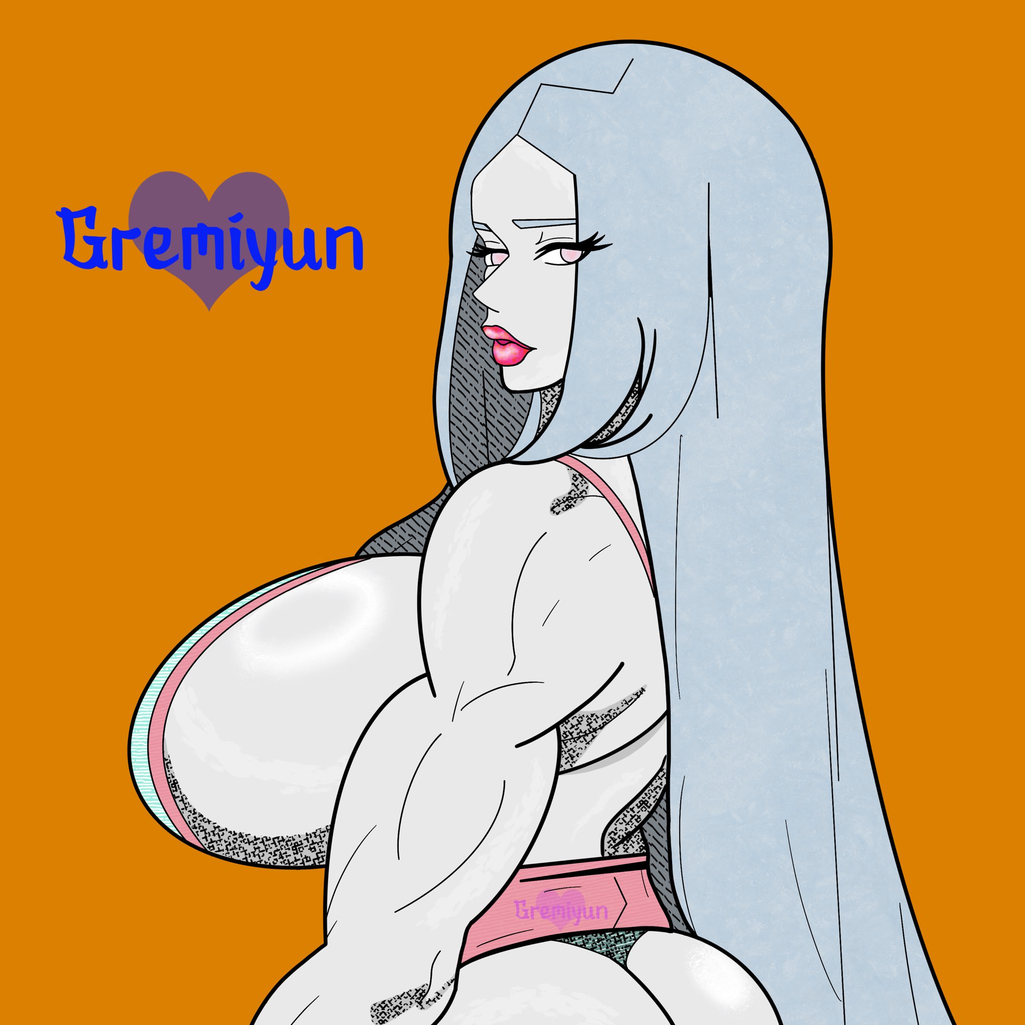 1girls, ass, back muscles, biceps, big ass, big breasts, big butt, bikini, bikini top, bimbo, blue bikini, blue bikini top, blue hair, blue swimsuit, breasts, bubble ass, bubble butt, busty, cleavage, female, female focus, female only, gremiyun, huge breasts, huge cock, large ass, large breasts, light skin, light-skinned female, lips, lipstick, long hair, looking at viewer, looking back, makeup, male, mature, mature female, milf, muscles, muscular, muscular female, narrowed eyes, naruto, naruto (series), naruto shippuden, oppai, otsutsuki kaguya, pale skin, pale-skinned female, penis, pink bikini, pink lips, pink lipstick, pink swimsuit, pinup, purple eyes, shounen jump, sideboob, solo, solo female, solo focus, swimsuit, voluptuous, white skin