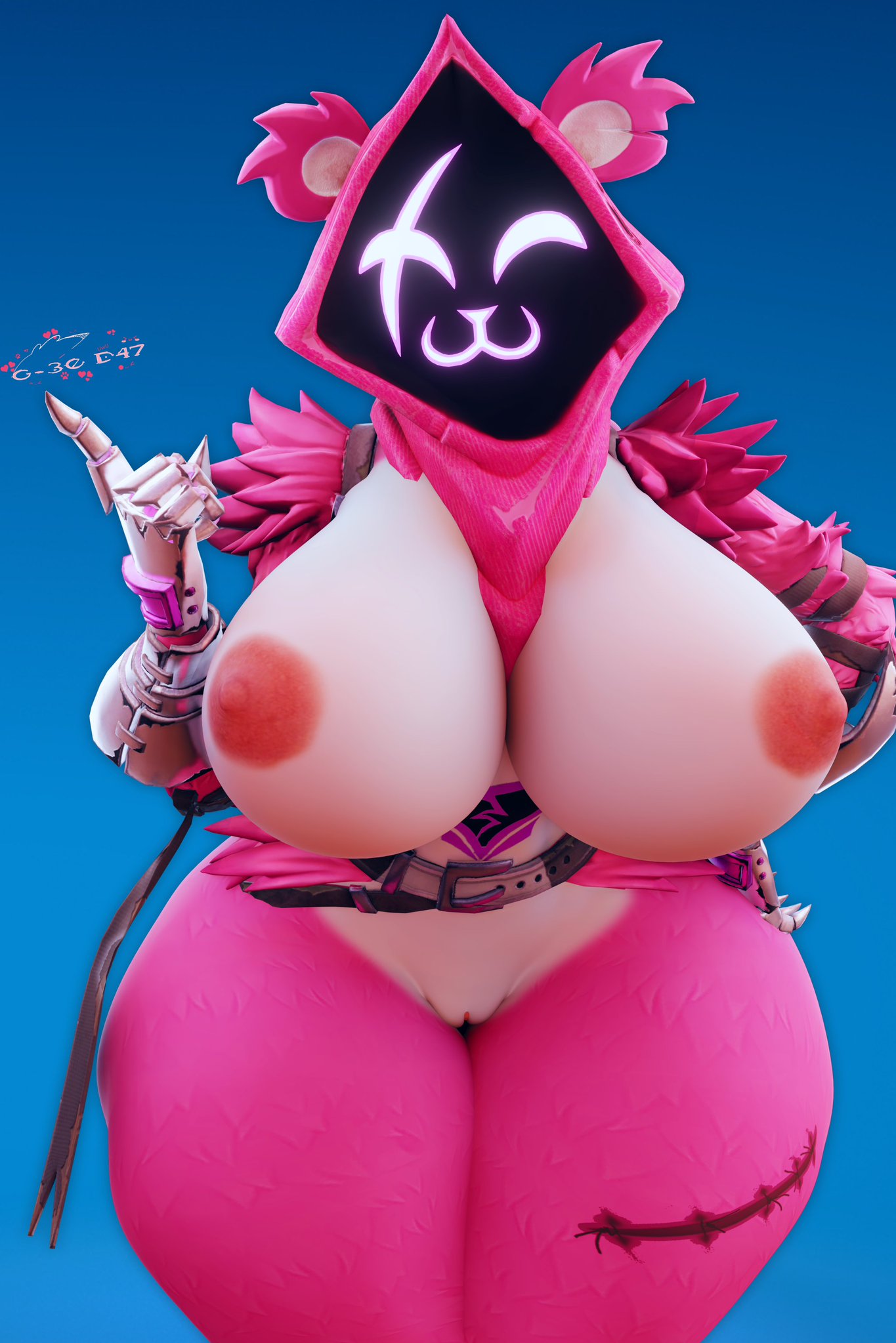 3d big_ass big_breasts fortnite geodat64 pussy raven_team_leader raven_team_leader_(cuddly) thick_thighs wide_hips