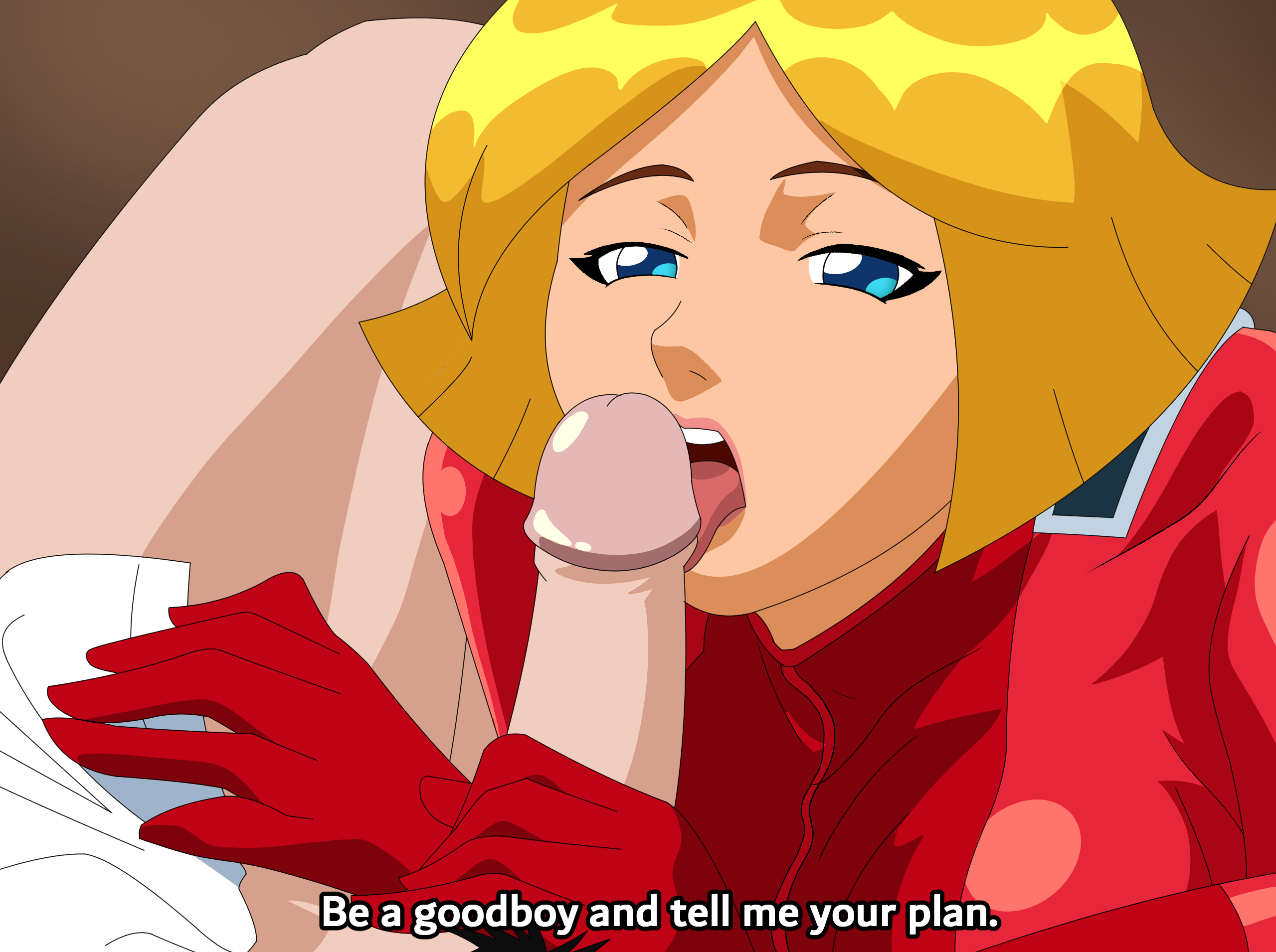 1boy, 1girls, artist request, bible black, blonde hair, clover (totally spies), cock worship, edit, erection, fellatio, female, female focus, foreskin, foreskin folds, human, licking, male, male pubic hair, oral, oral sex, partial male, penis, pubic hair, retracted foreskin, seductive look, short hair, smooth penis, spy, tongue, tongue out, totally spies, uncircumcised, uncut