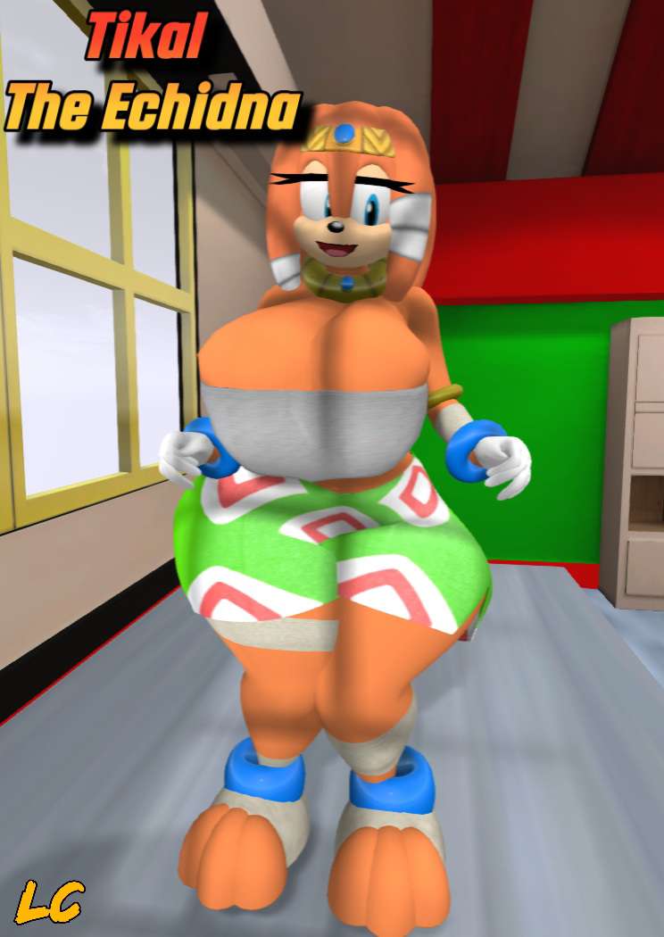 3d 3d_model big_breasts breasts lwd_cartoonz mobian mobian_(species) mobian_echidna sega sonic_(series) sonic_adventure sonic_the_hedgehog_(series) thick_thighs tikal_the_echidna wide_hips