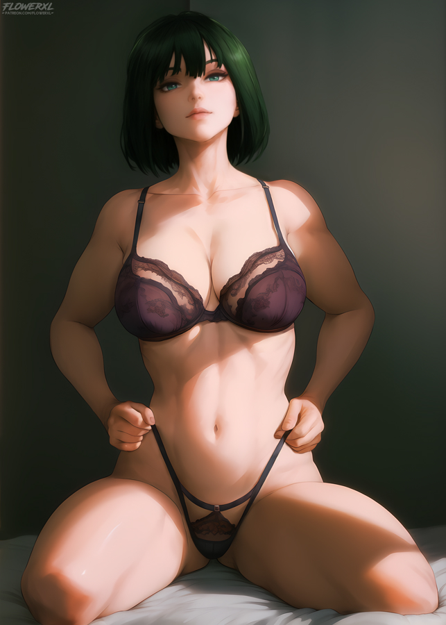 1girls, 2023, 2d, 2d (artwork), adult, adult female, ai generated, artist name, asian, asian female, bed, bed sheet, bedsheets, big breasts, black bra, black panties, bra, breasts, confident, female, female focus, female only, flowerxl, fubuki (one-punch man), green eyes, green hair, heroine, human, human female, human only, japanese, japanese female, large breasts, light skin, light-skinned female, lingerie, looking at viewer, no sex, one-punch man, panties, patreon, patreon username, pinup, pose, posing, questionable, realistic breast size, short hair, solo, solo female, superheroine, thick thighs, thighs, underwear