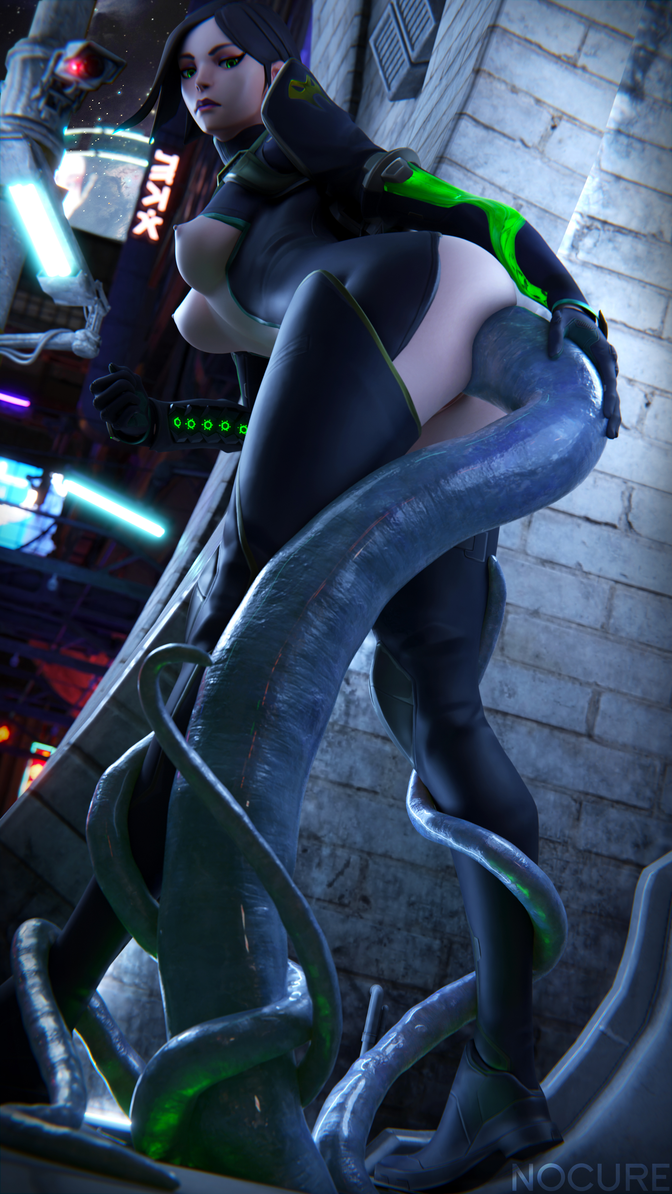 female, nocure21o, tagme, tentacle, valorant, viper (valorant)