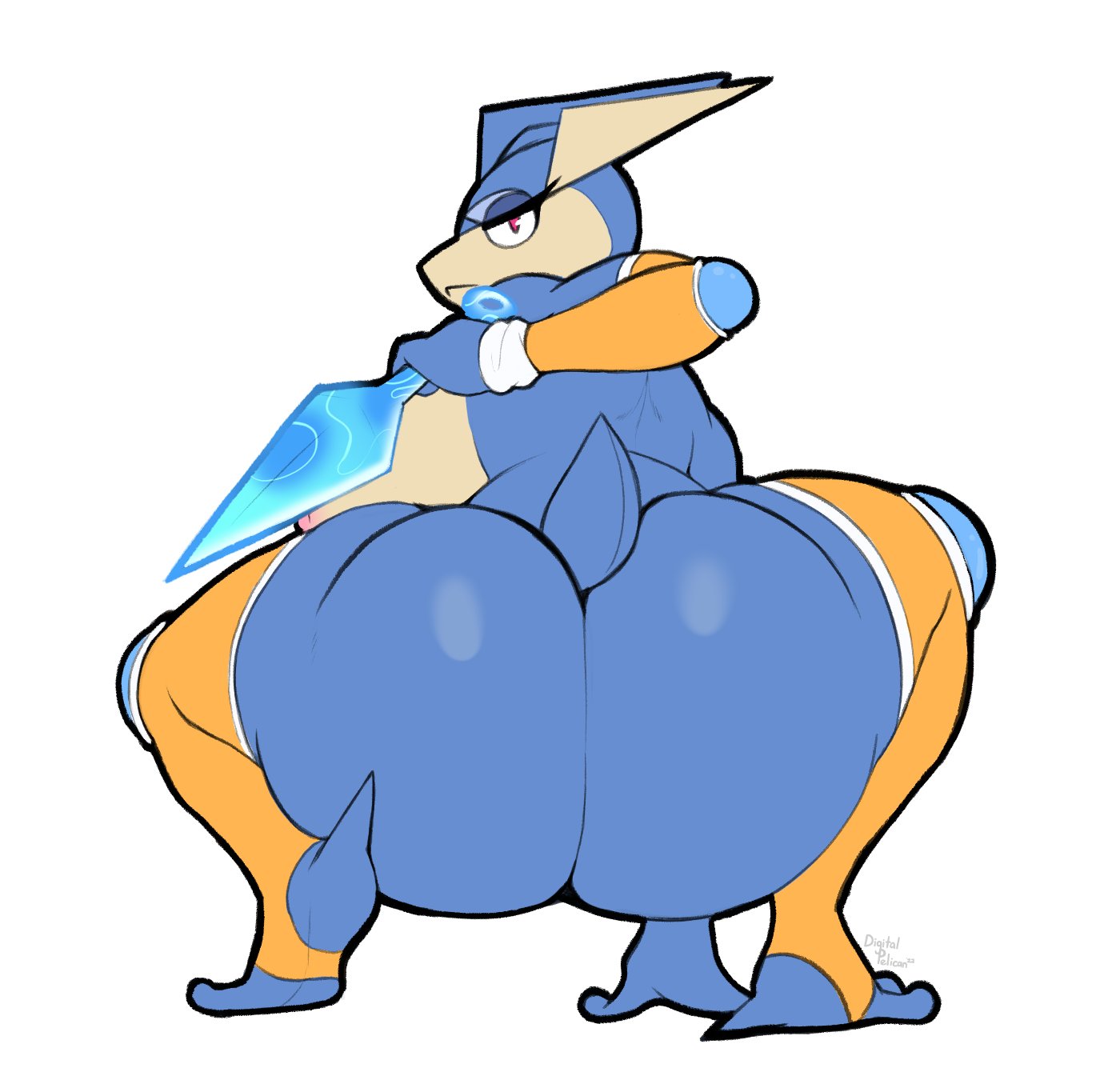 anthro, ass, big ass, big breasts, breasts, bubble ass, bubble butt, digitalpelican, female, female only, greninja, huge ass, pokemon, pokemon (species), tagme