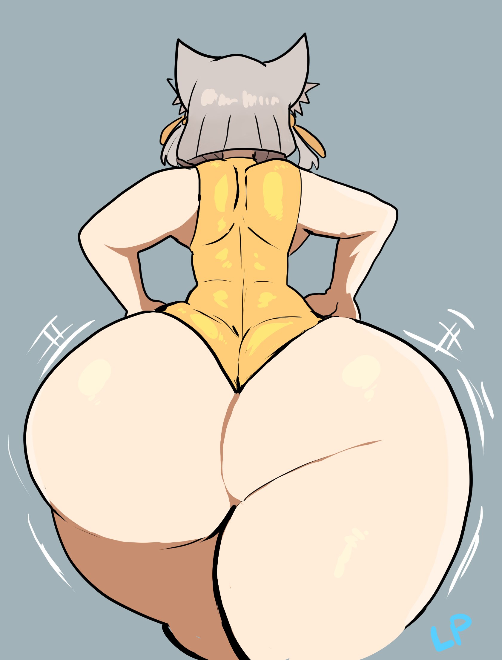 ass, big ass, bubble ass, bubble butt, female, huge ass, humanoid, lemonadepikachu, nia, nia (xenoblade), pale skin, tagme, xenoblade (series), xenoblade chronicles 2