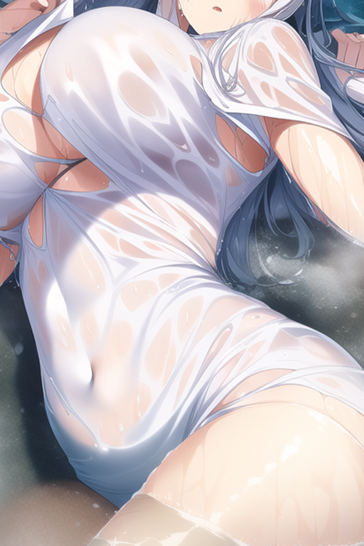 1girls, ai generated, breasts, emilia (re:zero), eyes out of frame, female, hips, huge breasts, light skin, light-skinned female, long hair, massive breasts, nai diffusion, re:zero kara hajimeru isekai seikatsu, stable diffusion, thick thighs, thighs, wet, wet body, wet breasts, wet clothing, white hair, wide hips