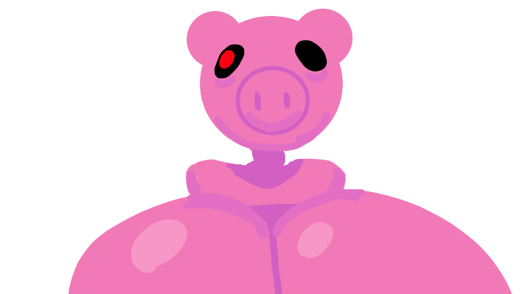 anthro big_breasts breasts female hyper hyper_breasts penny_(piggy) piggy piggy_(game) roblox softnsfwimp tagme white_background