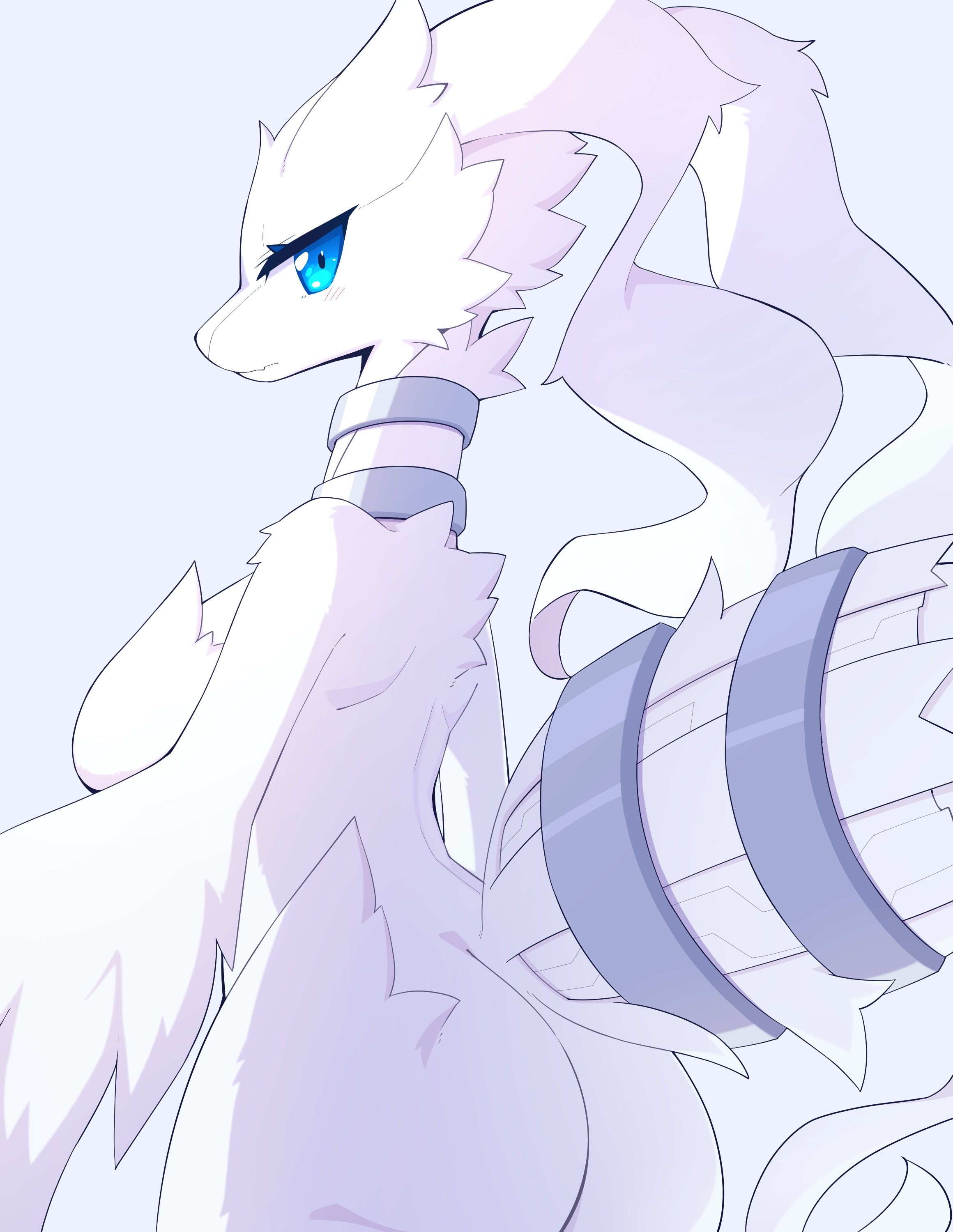 1girls, ass, back view, blue eyes, dev voxy, devil-vox, devvoxy, dragon, female, female dragon, female only, female pokemon, generation 5 pokemon, legendary pokemon, light blush, looking at viewer, looking back, looking back at viewer, nintendo, pokémon (species), pokemon, pokemon (species), pokemorph, reshiram, solo, very high resolution