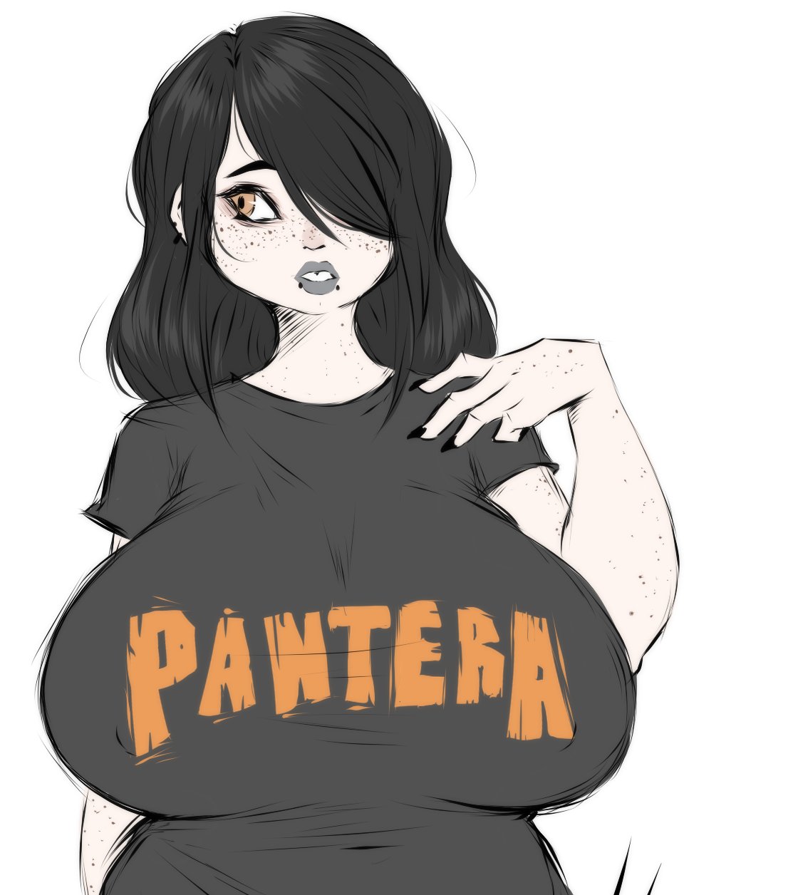 big breasts, breasts, clothed, clothing, dullvivid, female, huge breasts, lara ravencroft, large breasts, pantera, solo, tagme