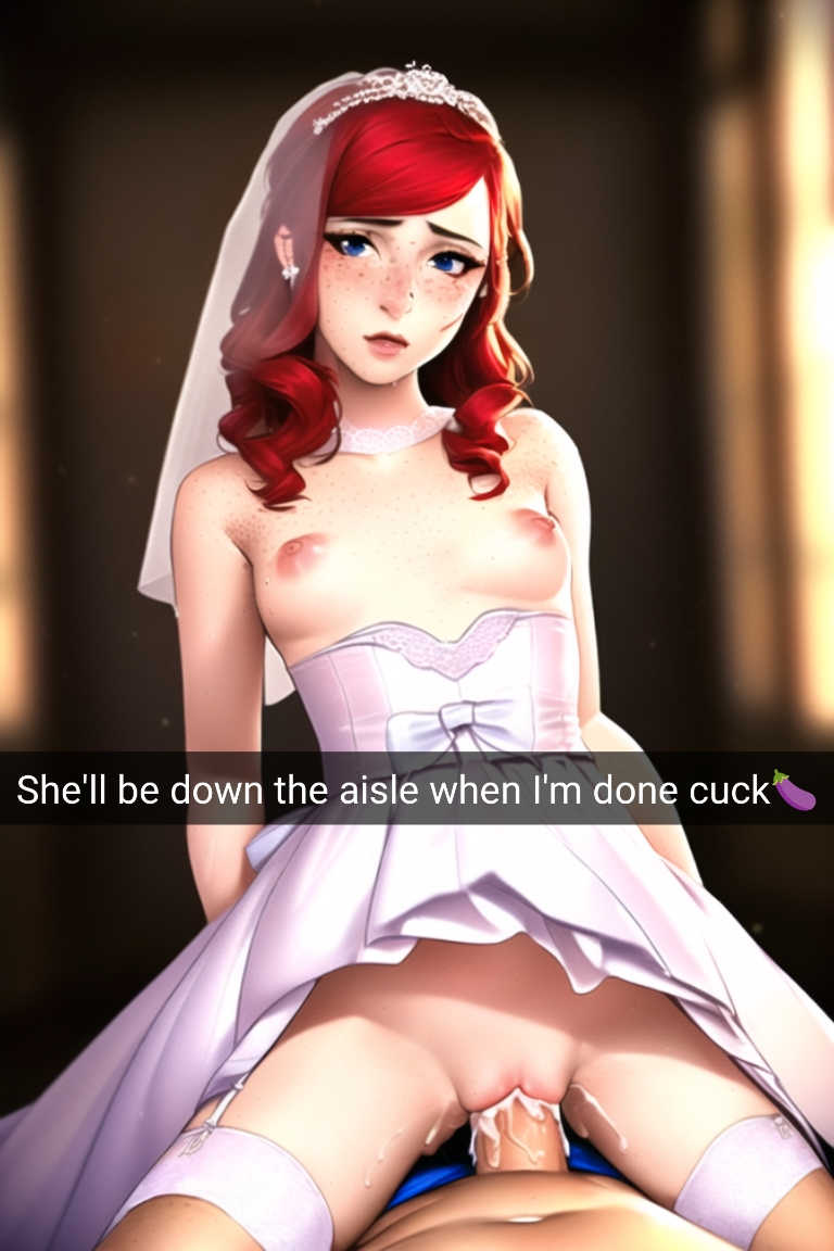 1boy, 1girls, ai generated, areolae, blush, breasts, bride, cheating, cheating on wedding day, cheating wife, cowgirl position, cuckold, cum, cum in pussy, cum inside, cumming, ejaculation, exposed breasts, female, female penetrated, freckles, ginger, male, male penetrating, male/female, nai diffusion, netorare, nipples, ntr, open mouth, original, penetration, penis, pussy, red hair, sex, shaved pussy, small breasts, stable diffusion, straight, vaginal, vaginal penetration, vaginal sex, wedding dress, white dress, wife