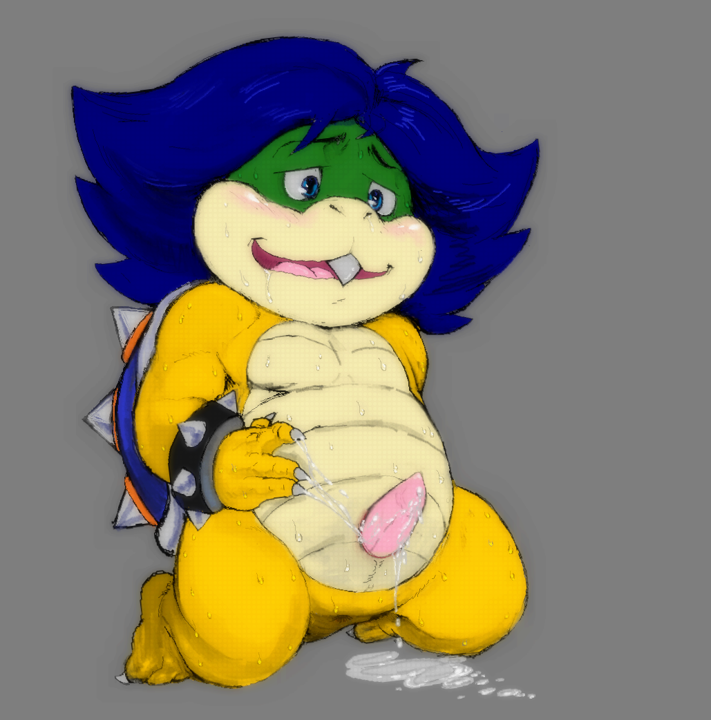 1boy bossy cum furry furry_only koopa koopaling koopalings ludwig_von_koopa male male_only mario_(series) nintendo penis solo zetsho