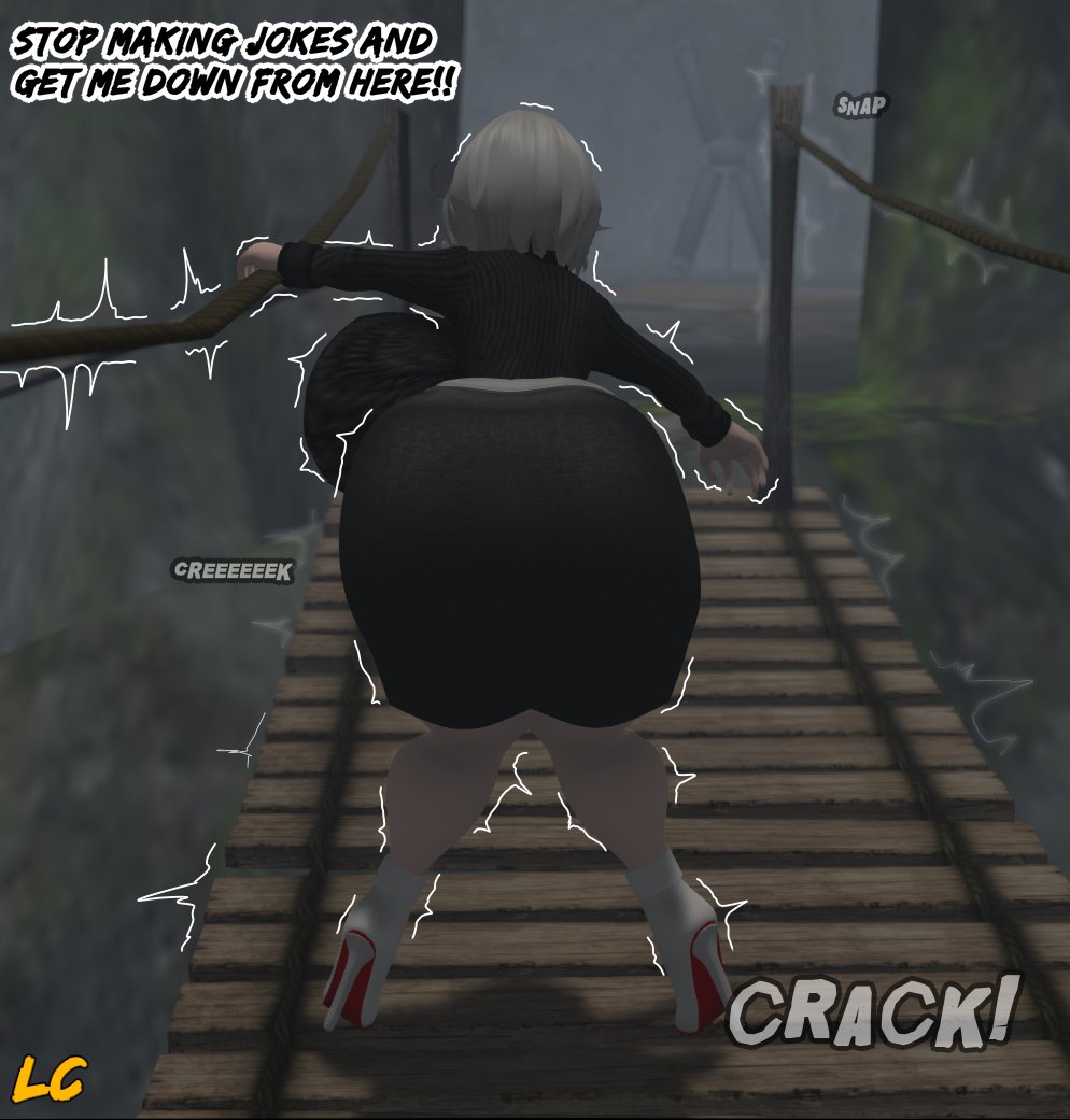 3d 3d_(artwork) big_ass big_breasts big_butt breasts bridge bubble_ass bubble_butt clothed clothed_female clothes clothing dialogue fat_ass female female_only heels huge_ass huge_breasts huge_butt human imminent_danger large_ass large_breasts lwd_cartoonz massive_ass massive_butt outdoors pencil_skirt scared shaking skirt spiky_hair sweater thick_ass turtleneck turtleneck_sweater unknown_(lwd_cartoonz) white_hair