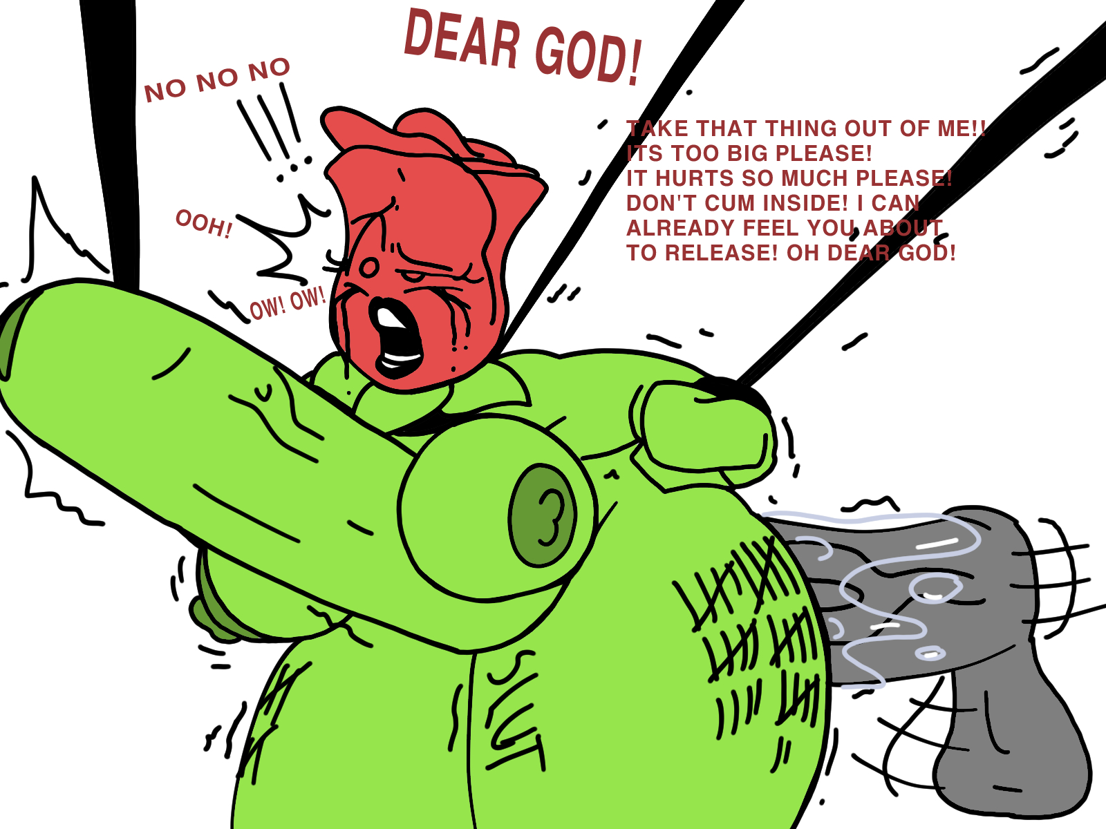 begging, begging for mercy, begging to stop, belly button, big breasts, body writing, breasts, crying, cum, cumflated belly, cumflation, deep penetration, female, huge bulge, huge cock, human on plantie, hyper cumflation, hyper penetration, hyper stomach bulge, impossible fit, inflation, male, penetration, penis, plant girl, plant humanoid, plantie, plants vs zombies, rape, ridiculous fit, rose (pvz), sex, son of a bitch (artist), stomach bulge, tied up
