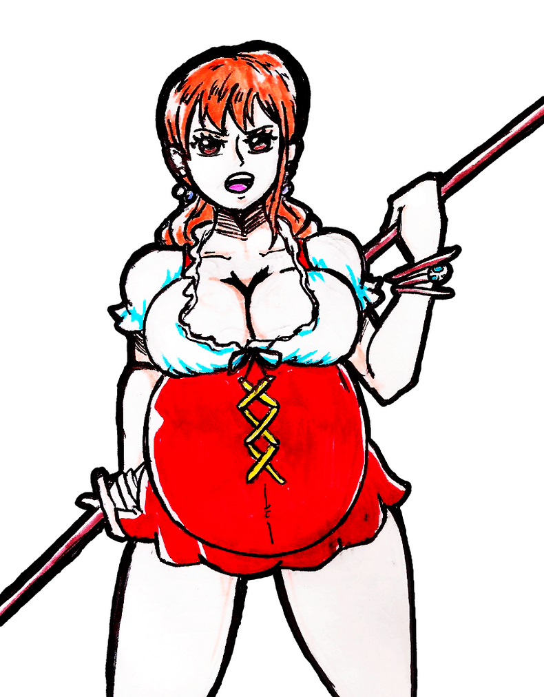 female female_focus female_only nami nasuokaa-san one_piece post-timeskip pregnant pregnant_belly pregnant_female tagme