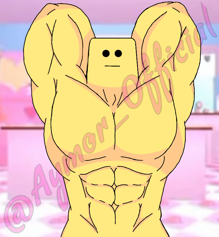 abs aymor_official bara butter counter_butter_(scratchin_melodii) flexing male male_only neutral_expression non-human pecs scratchin_melodii shading six_pack solo