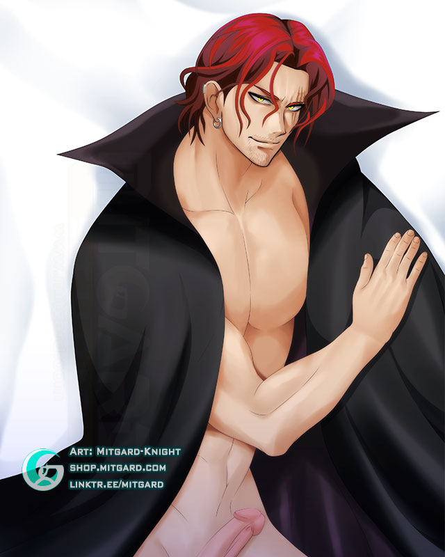 1boy fanart handsome male male_focus male_only mitgardknight one_piece pirate shanks solo solo_male