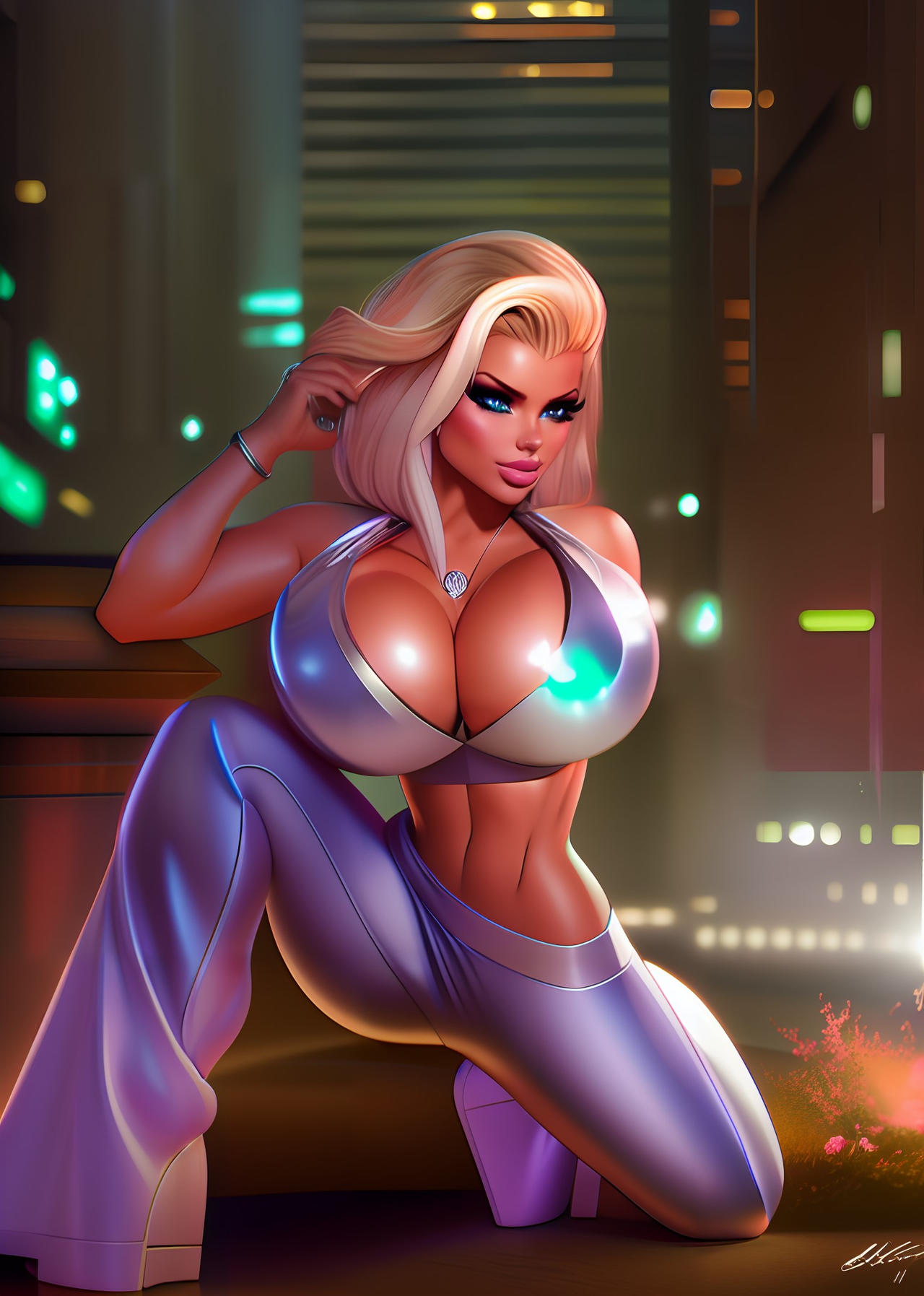 1girls ai_generated athletic athletic_female big_breasts blonde_hair blue_eyes breasts busty cleavage coxville_stories curvaceous curvy difdif12 digital_media_(artwork) eyebrows eyelashes eyes eyeshadow female_focus female_only hair hips hourglass_figure huge_breasts human jenny_summers large_breasts light-skinned_female light_skin lips lipstick long_hair pink_lips round_breasts shiny_hair shiny_skin stable_diffusion thick thick_lips thighs top_heavy upper_body voluptuous waist wide_hips