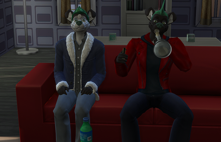 anthro duo male male/male roddyvoorhees sims4 smoking_weed