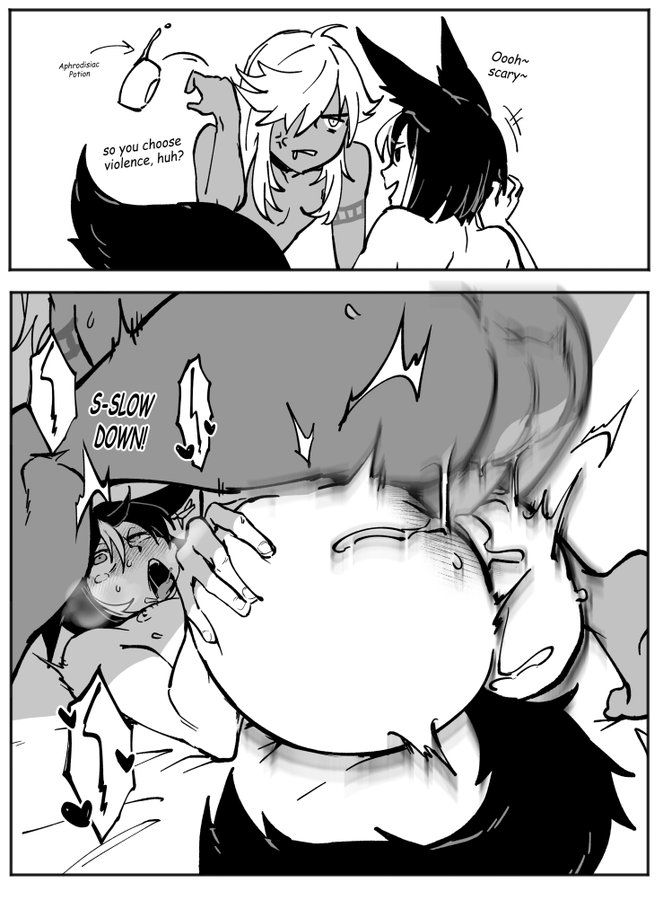 2boys aggressive anal anal_sex angry_sex animal_ears animal_humanoid aphrodisiac ass black_hair black_hair_bottom correction cyno_(genshin_impact) domination gay genshin_impact instant_loss_2koma kocchi light_hair_on_dark_hair male/male male_on_femboy male_on_male male_only mating_press tighnari_(genshin_impact) white_hair white_hair_on_black_hair white_hair_top yaoi