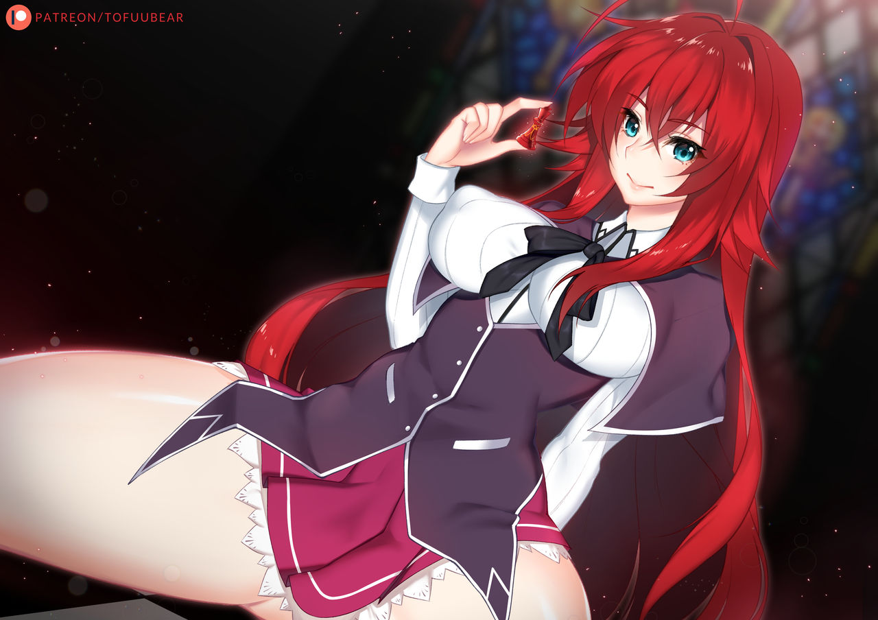 1girls, big breasts, breasts, female, female only, high school dxd, rias gremory, solo, tofuubear