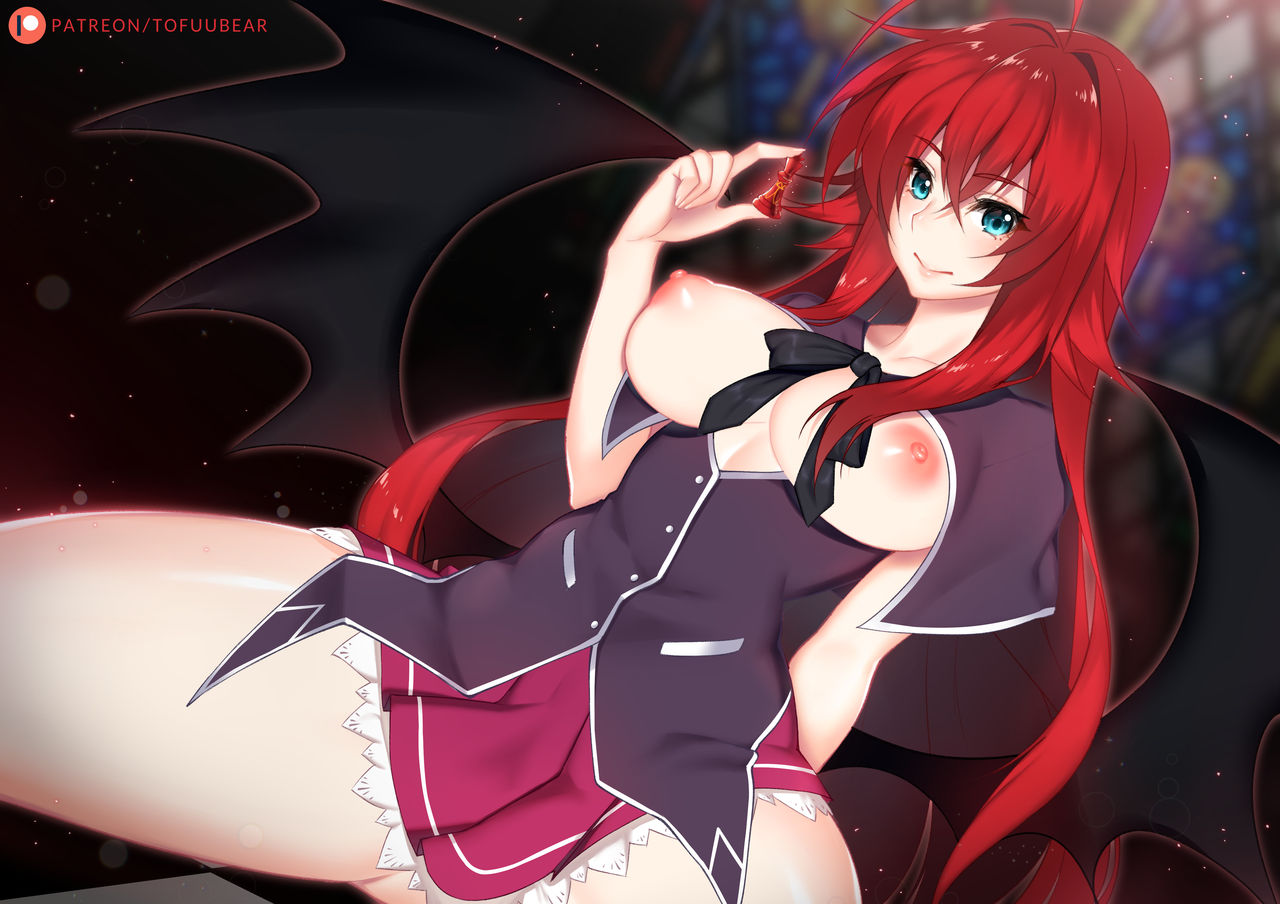 1girls, big breasts, breasts, female, female only, high school dxd, rias gremory, solo, tofuubear