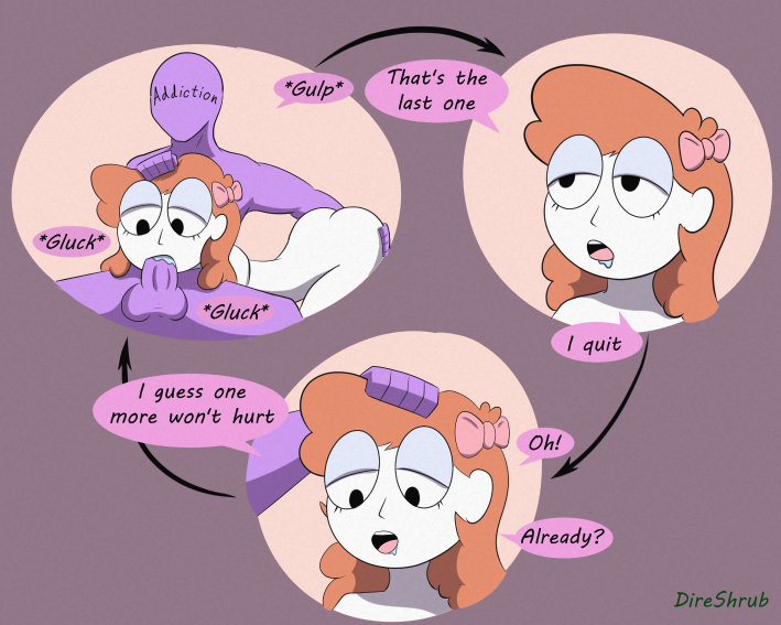 addiction_(personification) direshrub fellatio hand_on_butt hand_on_head owlturd penis personification rule_63 shen_(shencomix) shencomix testicles