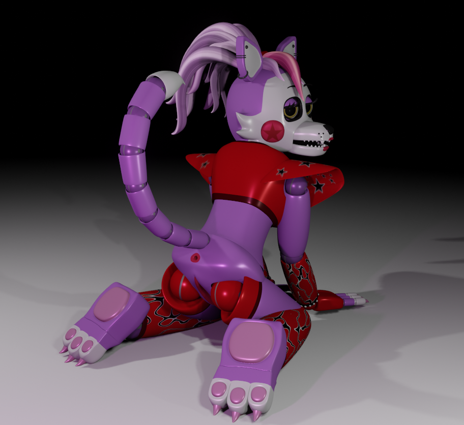 3d animatronic animatronics anus blender breasts cat_ears cat_girl cat_tail catgirl cindy cindy_(fnac) feline female female_only five_nights_at_candy's five_nights_at_freddy's furry furry_ears glamrock_cindy_(fnac) naked no_panties nude nude_female nudity pink_paws ponytail purple_body purple_breasts purple_ears purple_feet purple_hair red_cheeks render rendered robot sitting vagina w_sitting yellow_eyes