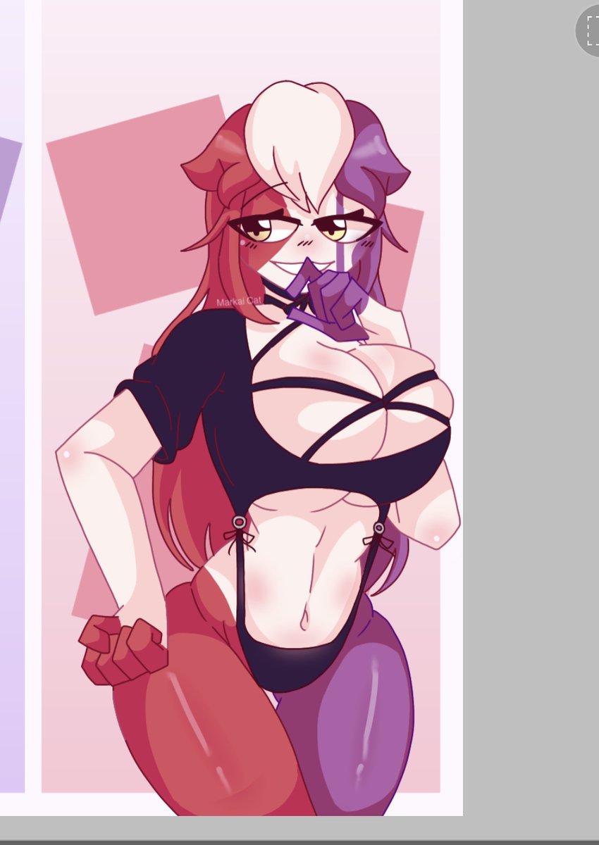 big breasts, breasts, countryhumans, countryhumans girl, countryhumans oc, female, fevie (markai cat), markai cat, oc, tagme, trans woman, transfem