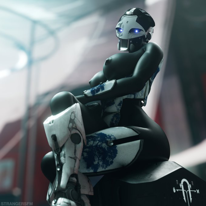 3d ada-1 black_skin bungie destiny_(game) exo looking_at_viewer looking_down robot source_filmmaker strangersfm