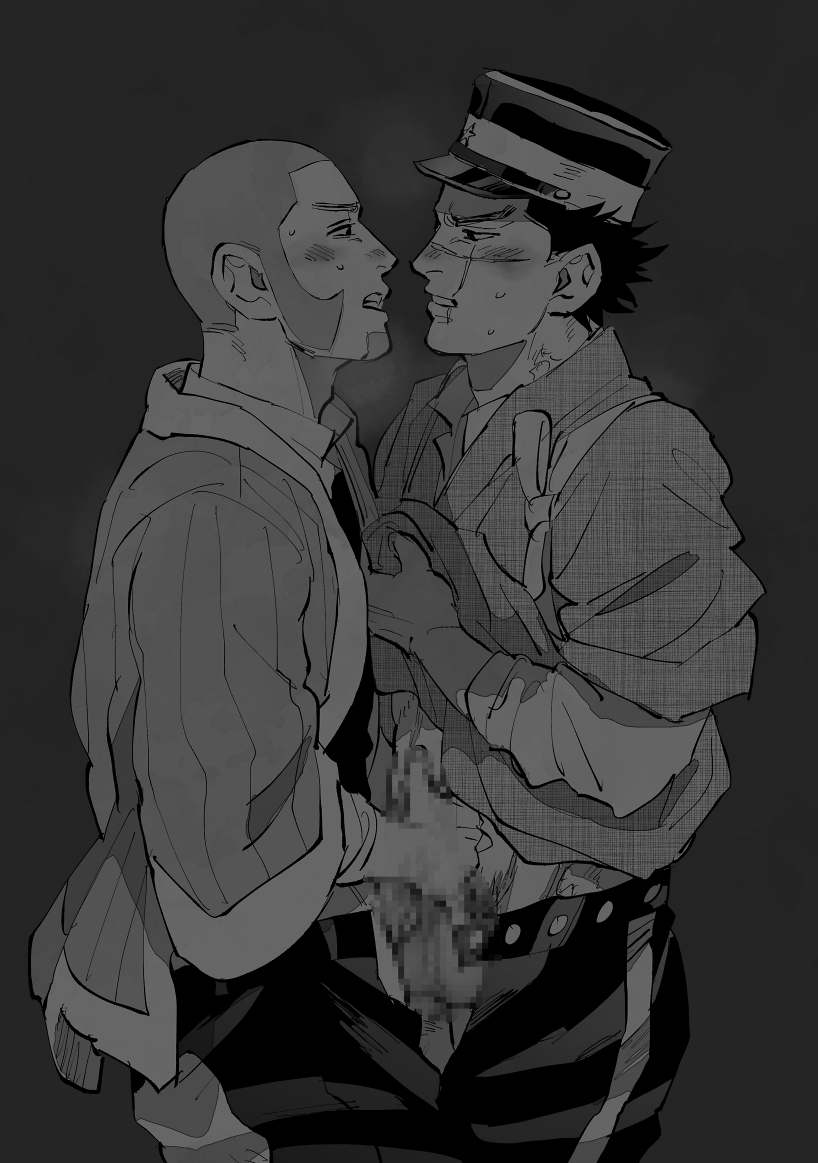 gay golden_kamuy male male/male male_only shiraishi_yoshitake sugimoto_saichi yaoi