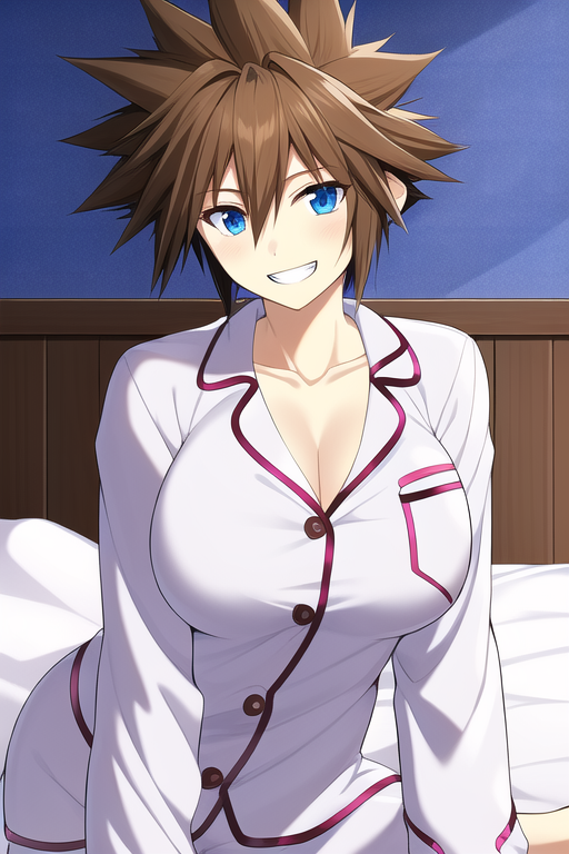 ai_generated brown_hair female genderswap_(mtf) kingdom_hearts nai_diffusion rule_63 sora stable_diffusion