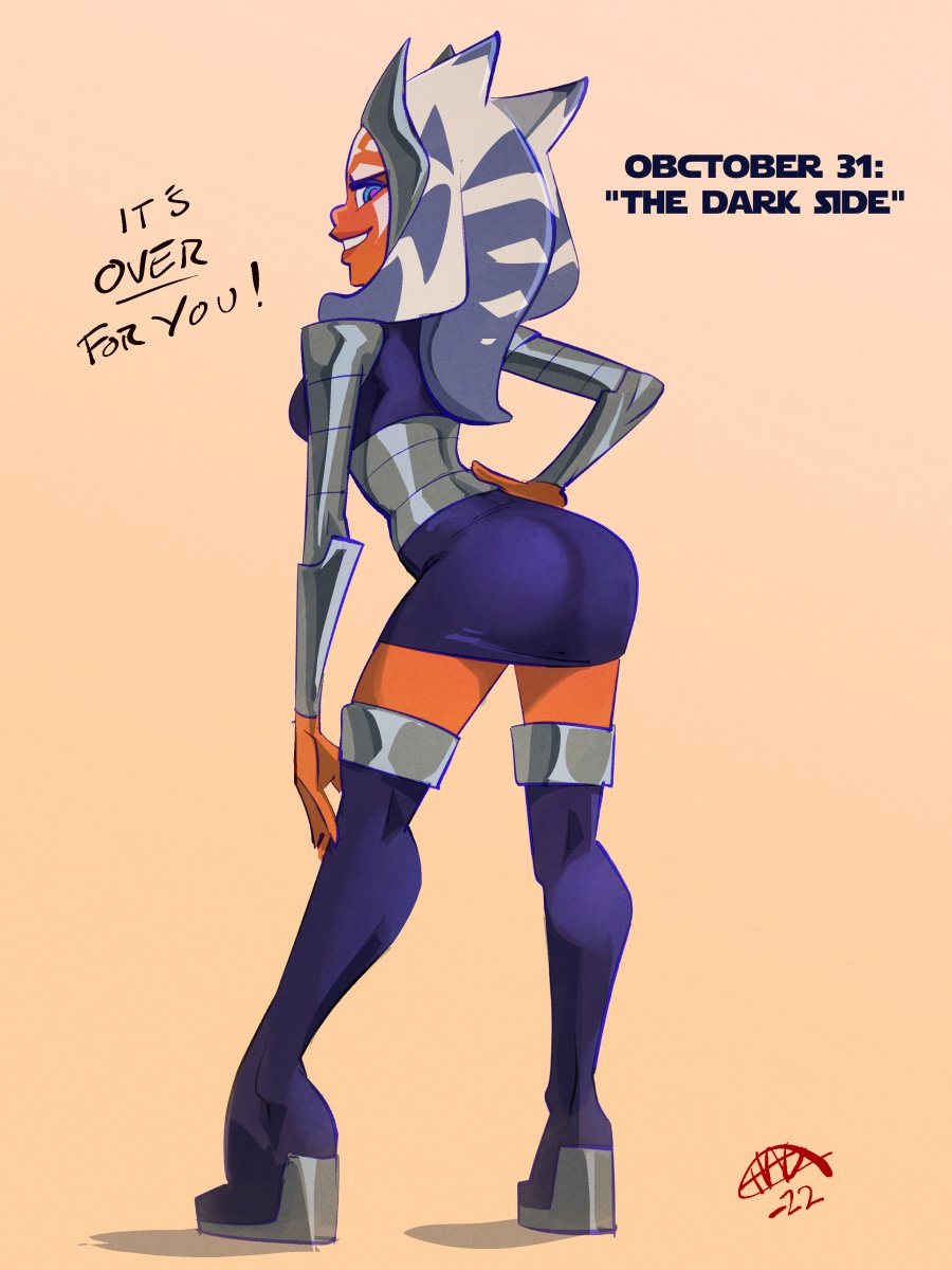 1girls 2022 ahsoka_tano back_view blackfire_(cosplay) cosplay dc dc_comics female female_only hagfish orange_skin star_wars tagme teen_titans the_clone_wars:_season_four togruta