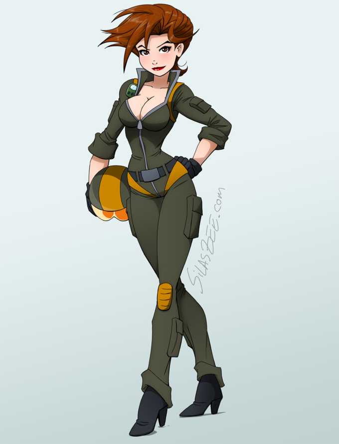 1girls artist_name bodysuit breasts brown_eyes brown_hair cleavage curves curvy dani_burns_(transformers) female full_body fully_clothed gloves green_clothing hand_on_hip hasbro helmet high_heels hourglass_figure human jumpsuit looking_at_viewer pilot_suit rescue_bots shibamura_prime smile smiling_at_viewer solo transformers walking wide_hips