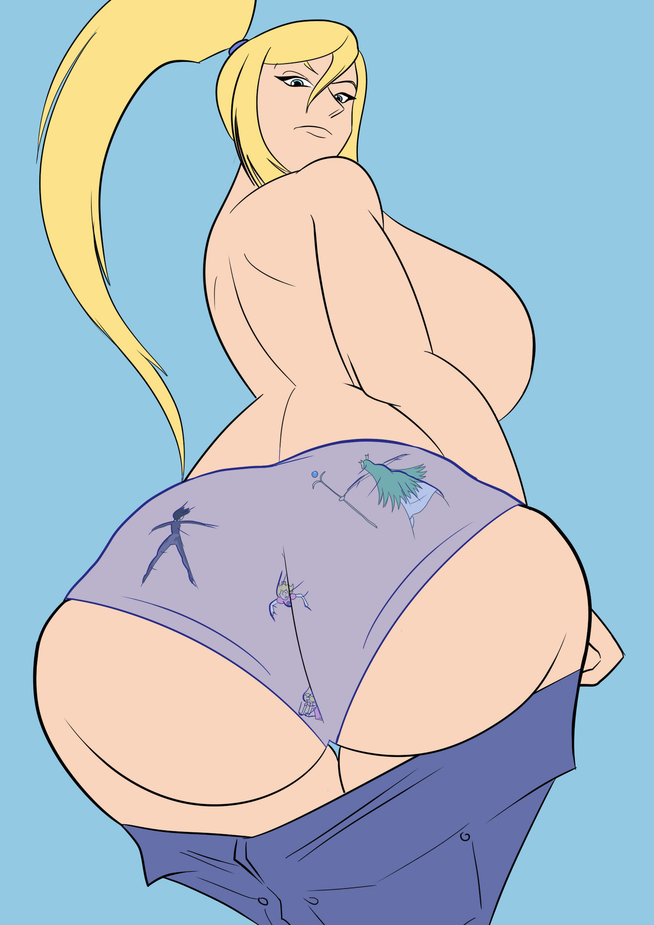 ass, bayonetta, bayonetta (character), breasts, entrapment, female, femdom, giantess, hip dips, huge ass, huge breasts, idooodlestuff, kid icarus, macro, mario (series), metroid, micro, nintendo, palutena, panties, platinum games, princess peach, princess zelda, samus aran, shrinking, shrunken female, super smash bros., the legend of zelda, zelda (a link between worlds)