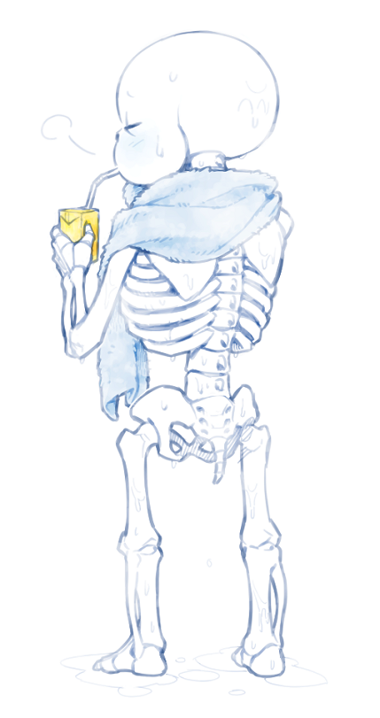 1boy 2d after_shower blue_blush blush blush_lines frostious juice juice_box male_only no_genitals nude nude_male sans shower sigh skeleton tail towel towel_around_neck towel_on_shoulder towel_only undertale undertale_(series) wet