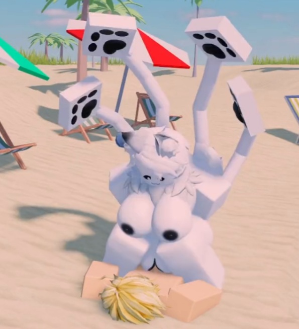 3d anthro changed_(video_game) drkyledavid_(artist) female female_on_top female_penetrated furry_on_human human_on_anthro roblox robloxian squid_dog_(changed)