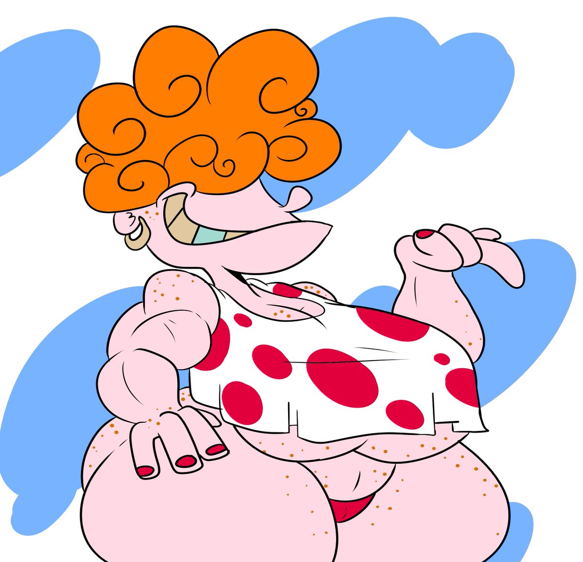 aged_up ass big_ass big_breasts big_butt breasts cartoon_network cartoony chubby chubby_female earrings ed_edd_n_eddy freckles hips kanker_sisters lee_kanker orange_hair sweetspicymann thick_ass thick_hips thick_thighs wide_hips