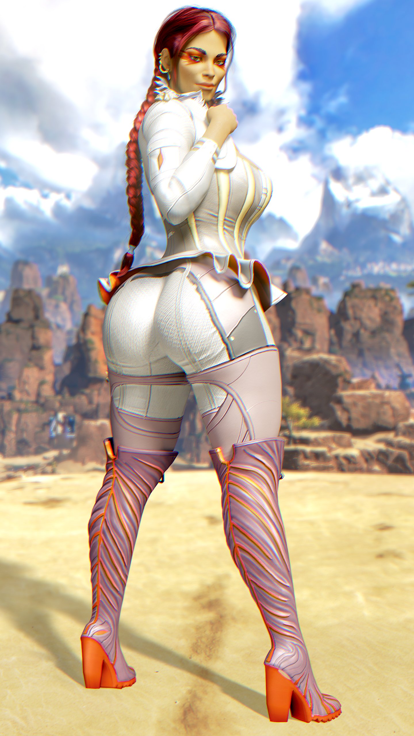 1girls, 3d, apex legends, ass, big ass, big breasts, breadcrumb, breasts, dark skin, dark-skinned female, female, latina, loba (apex legends), respawn entertainment, thick ass, thick thighs, wide hips